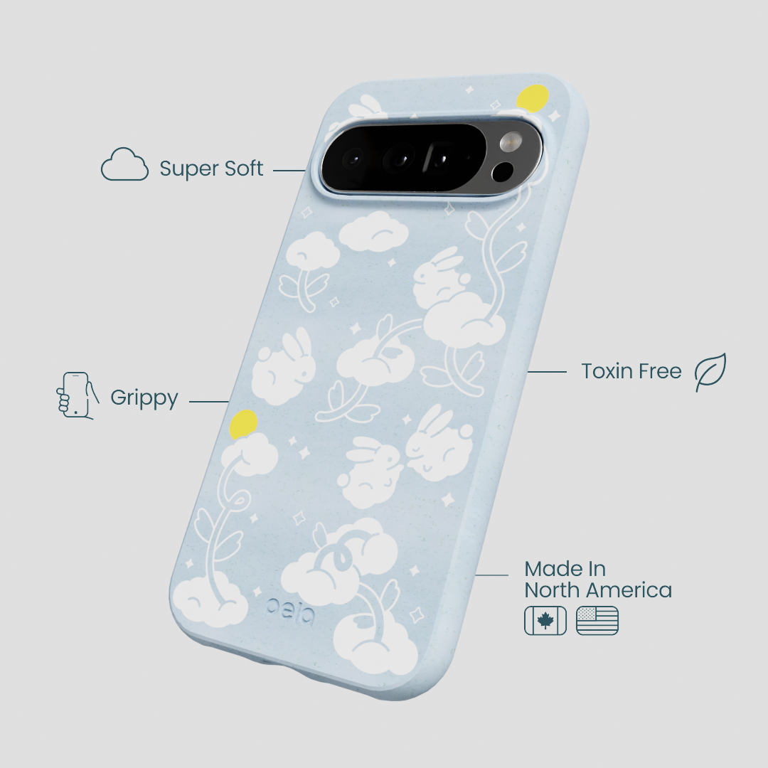 Powder Blue Fluffy Flower Google Pixel 10 Pro XL Case