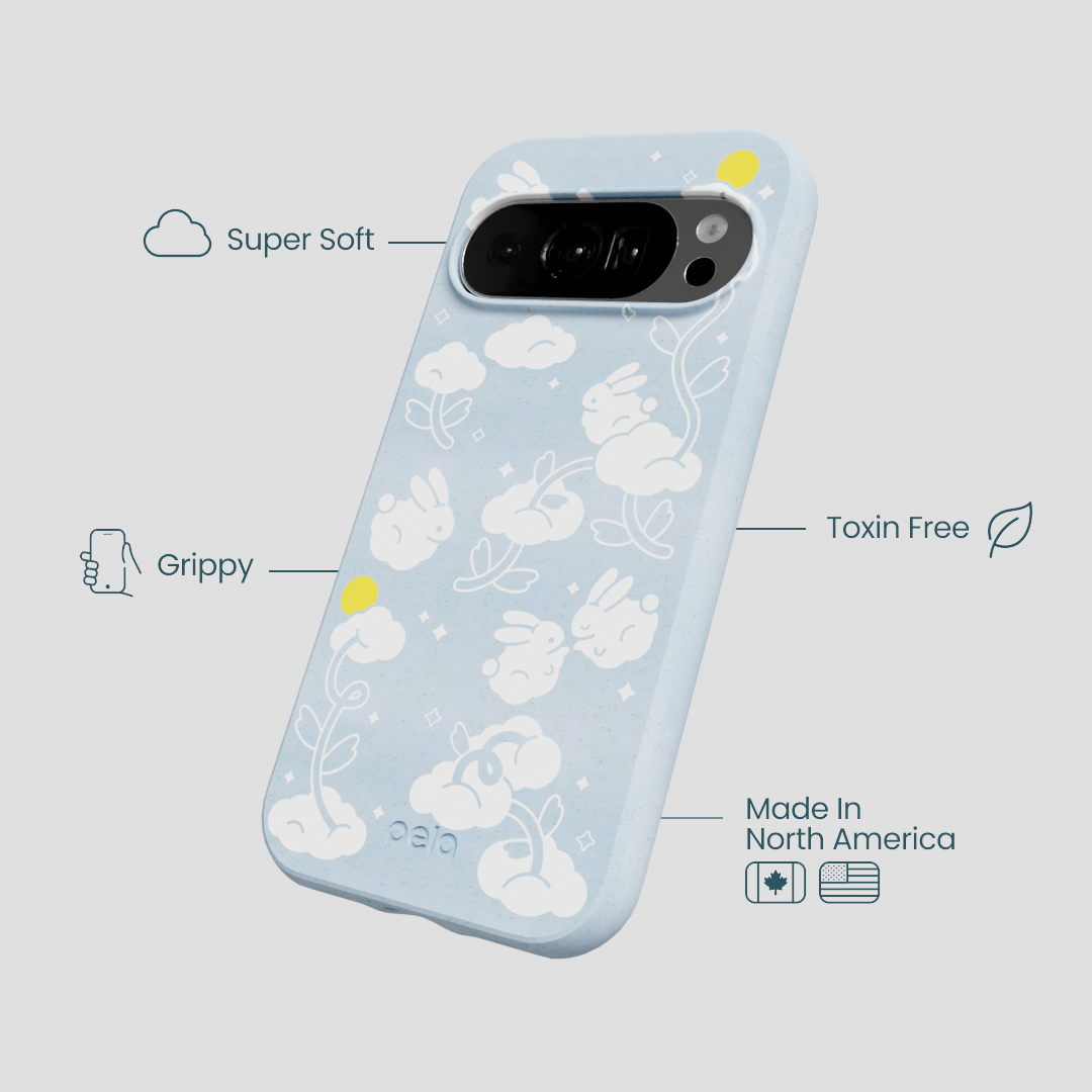 Powder Blue Fluffy Flower Google Pixel 10/10 Pro Case