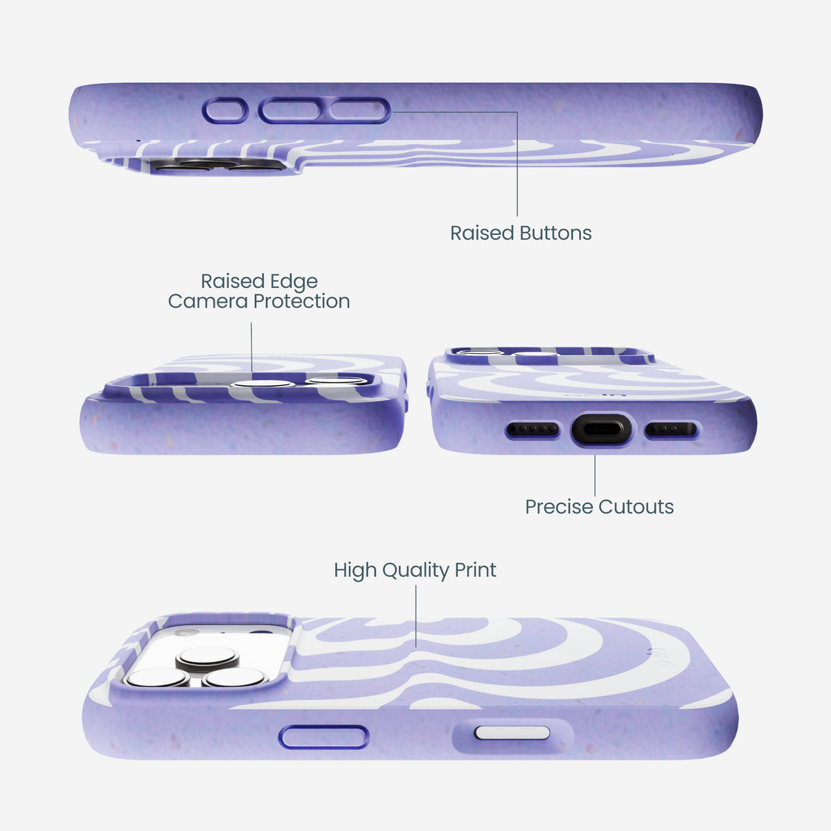 Lavender Flutter Left iPhone 17 Pro Case