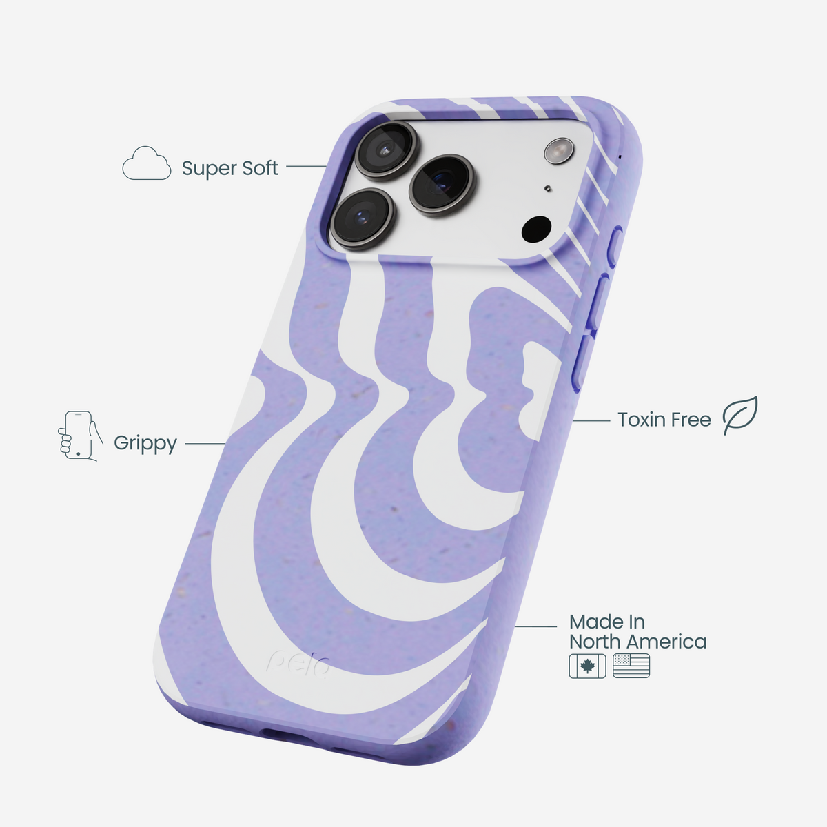 Lavender Flutter Left iPhone 17 Pro Case