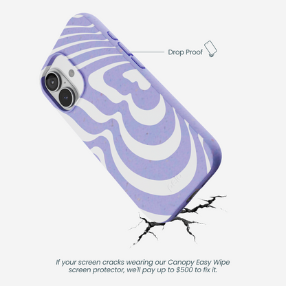 Lavender Flutter Left iPhone 17 Case
