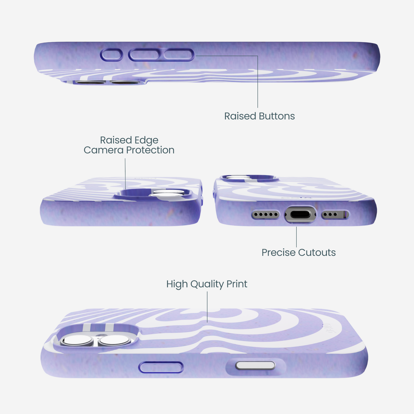 Lavender Flutter Left iPhone 17 Case