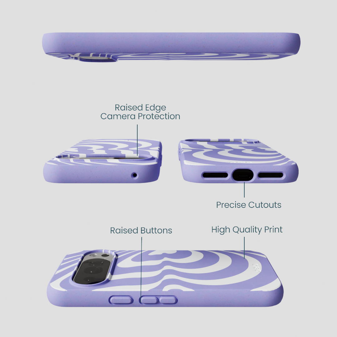 Lavender Flutter Left Google Pixel 10/10 Pro Case