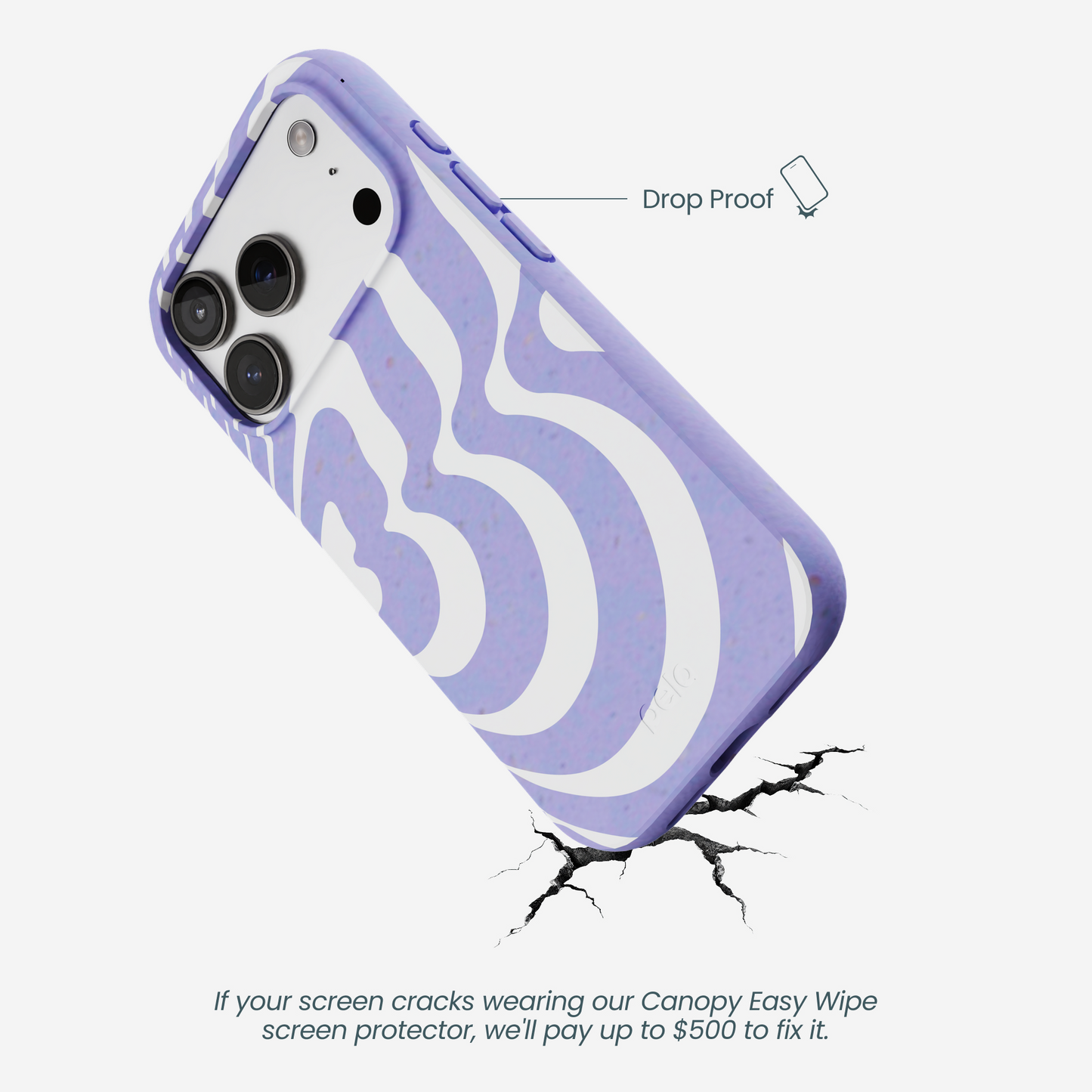 Lavender Flutter Right iPhone 17 Pro Case