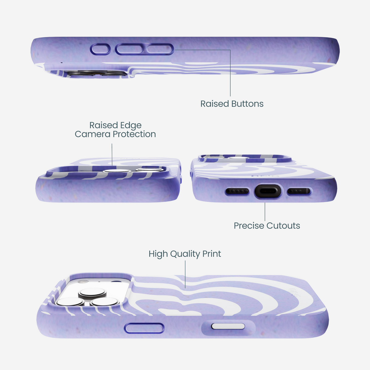Lavender Flutter Right iPhone 17 Pro Case