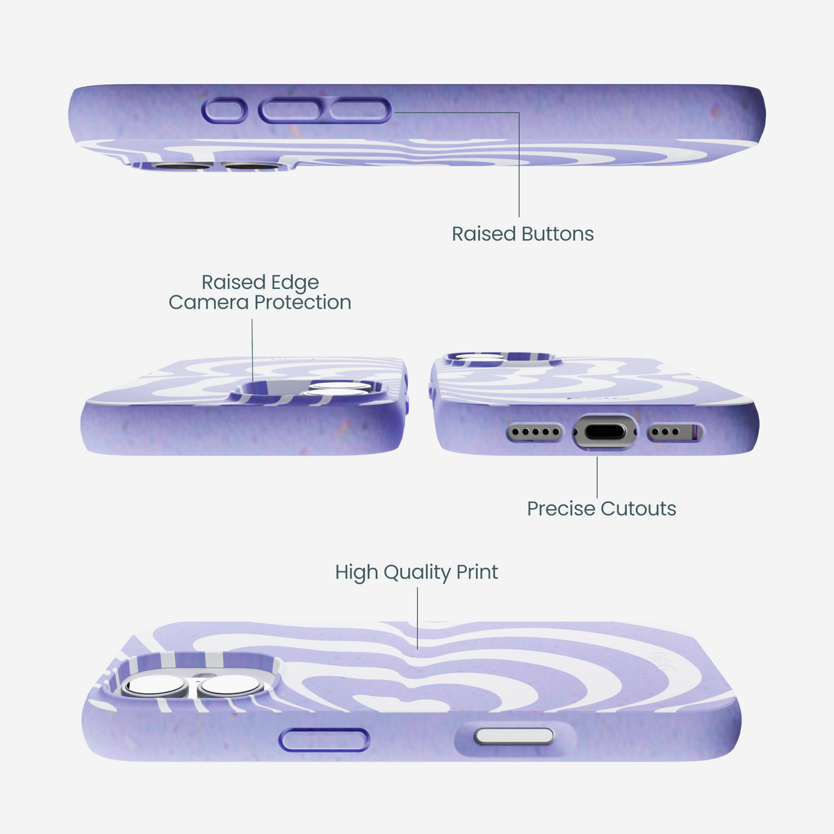 Lavender Flutter Right iPhone 17 Case