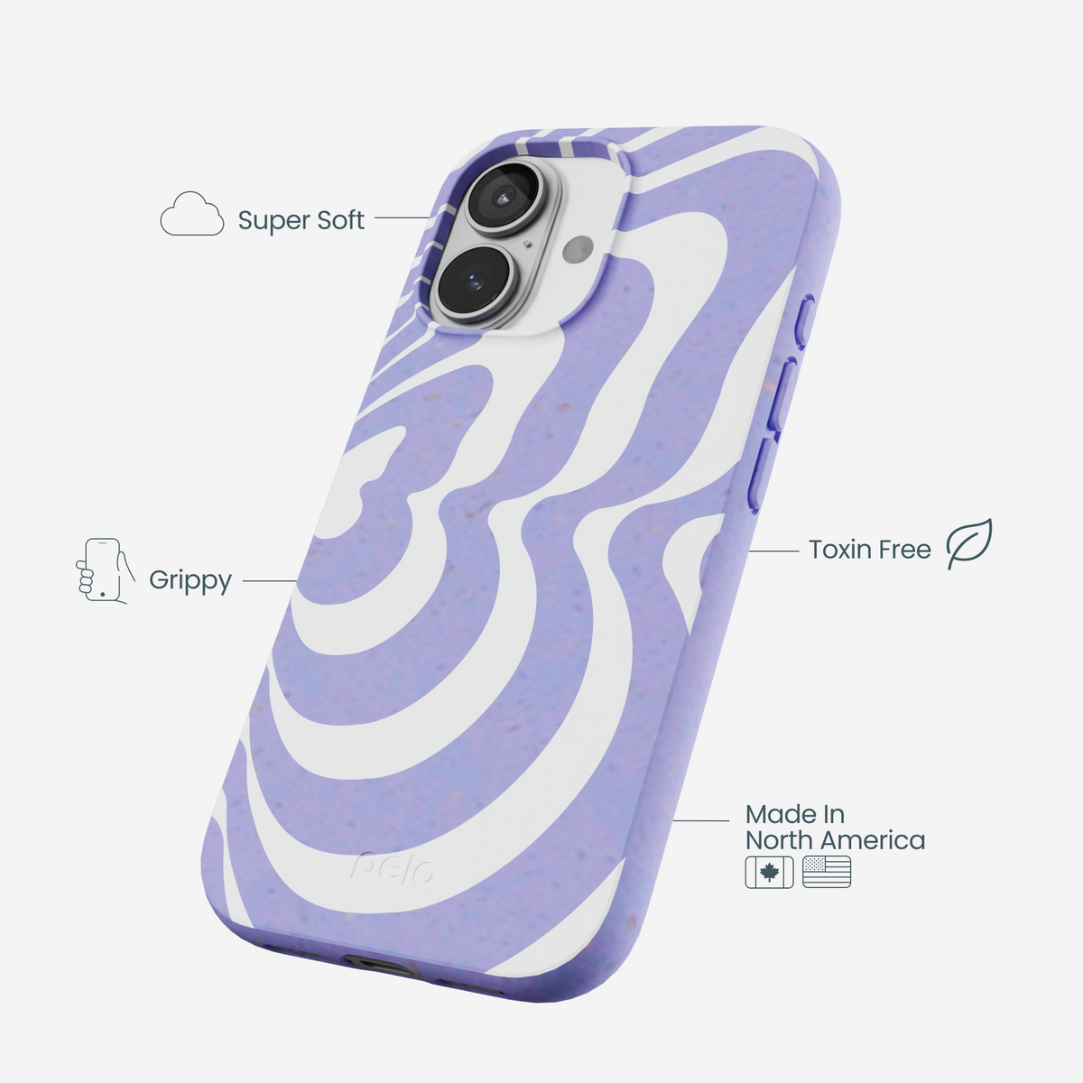 Lavender Flutter Right iPhone 17 Case