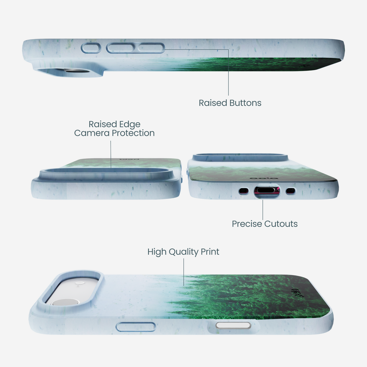 Powder Blue Forest Mist iPhone Air Case