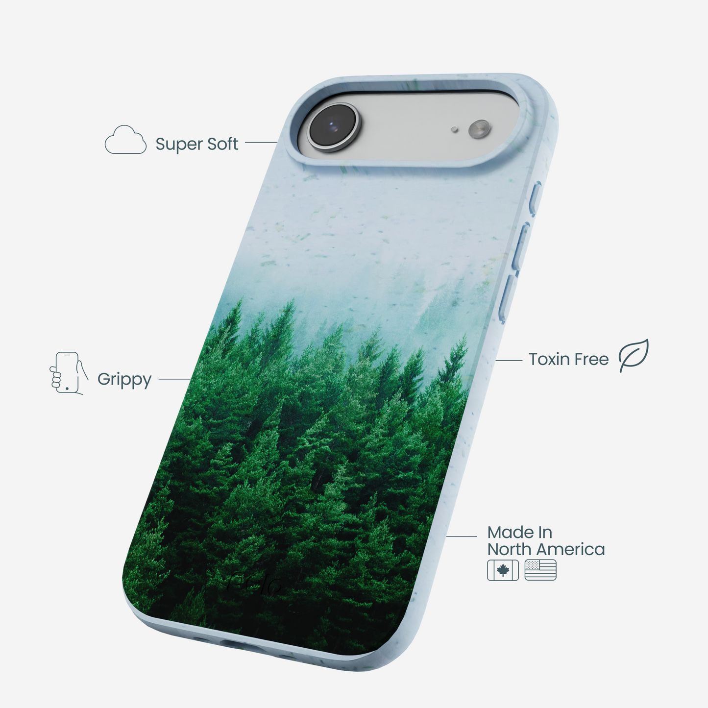 Powder Blue Forest Mist iPhone Air Case