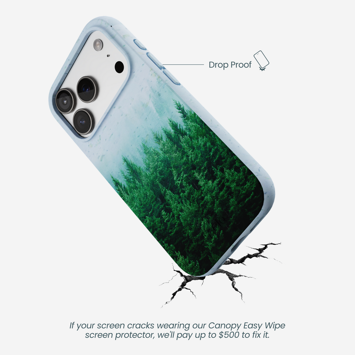 Powder Blue Forest Mist iPhone 17 Pro Case