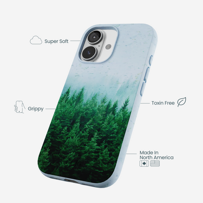 Powder Blue Forest Mist iPhone 17 Case