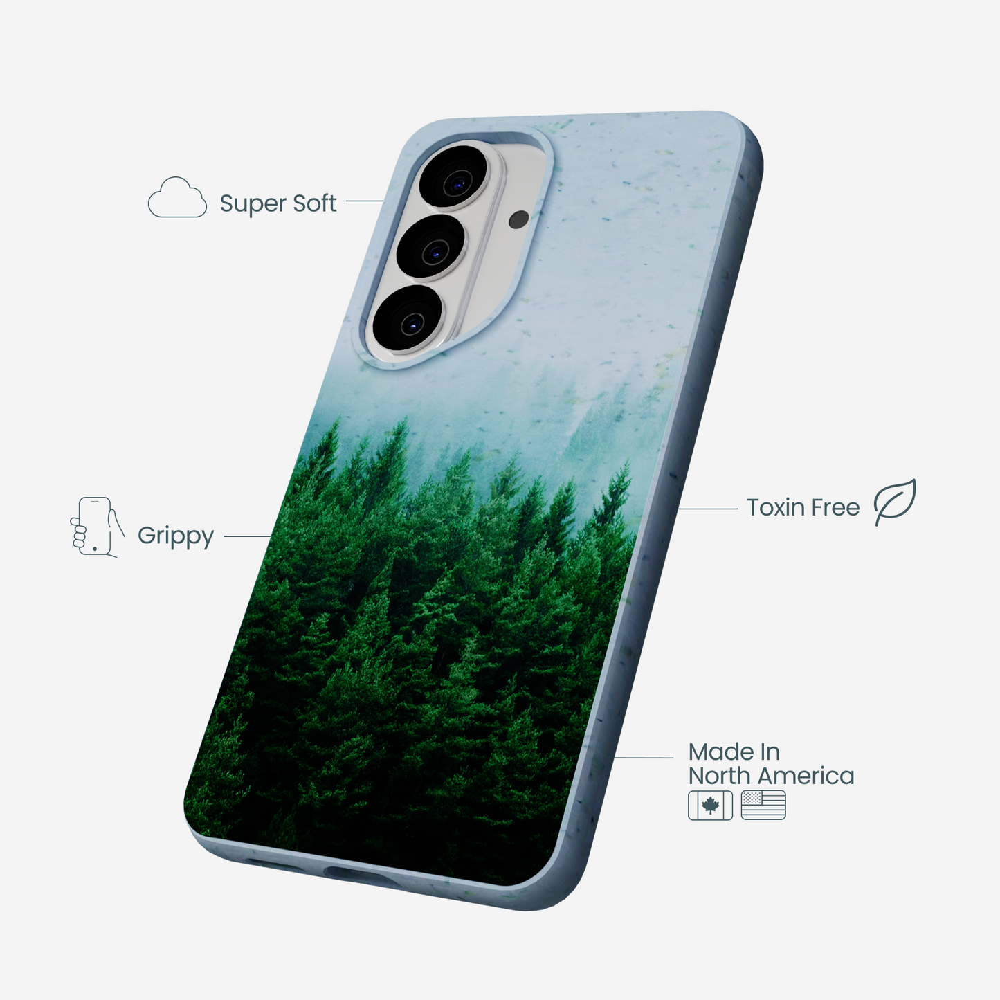 Powder Blue Forest Mist Samsung Galaxy S26 Case