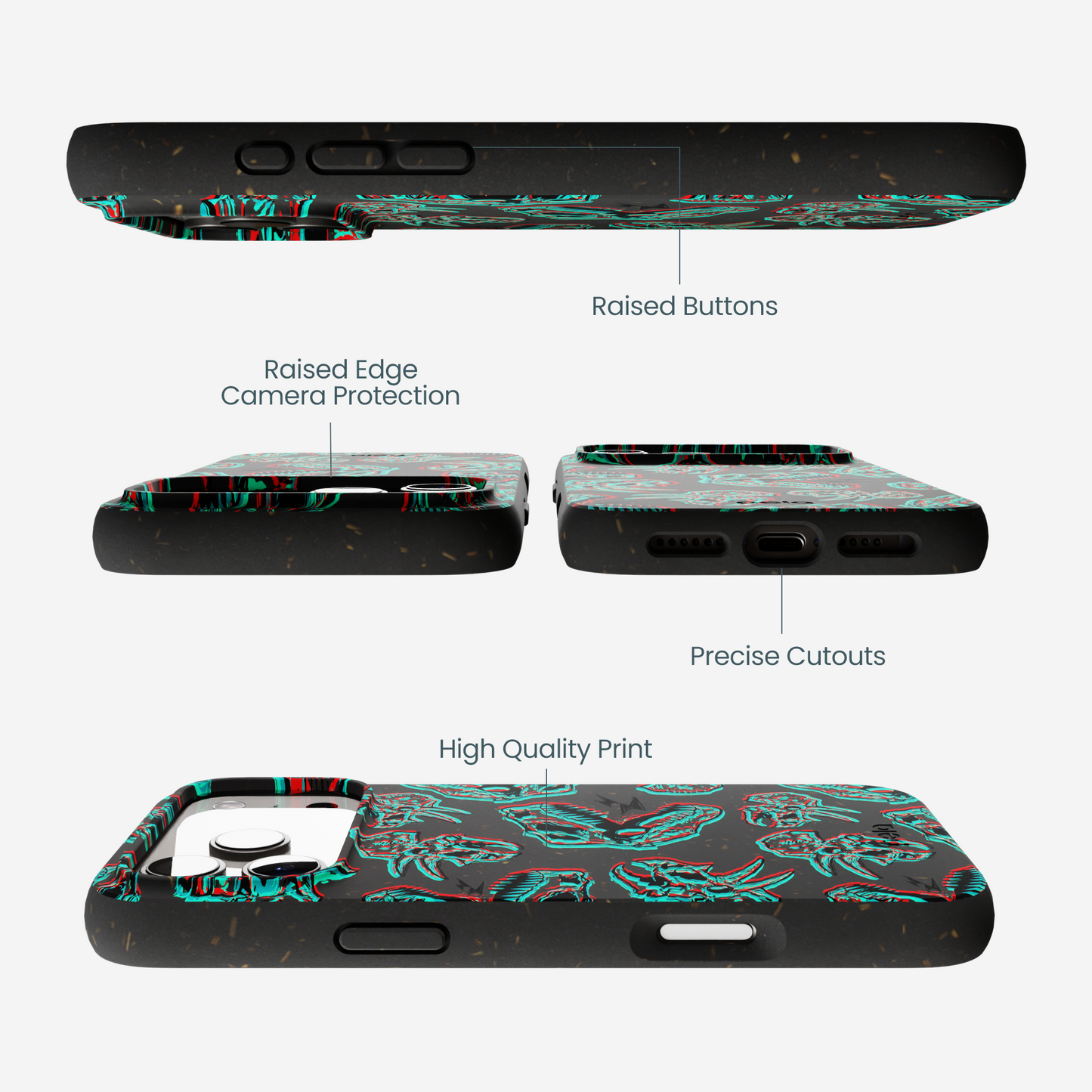 Black Fossilized iPhone 17 Pro Max Case