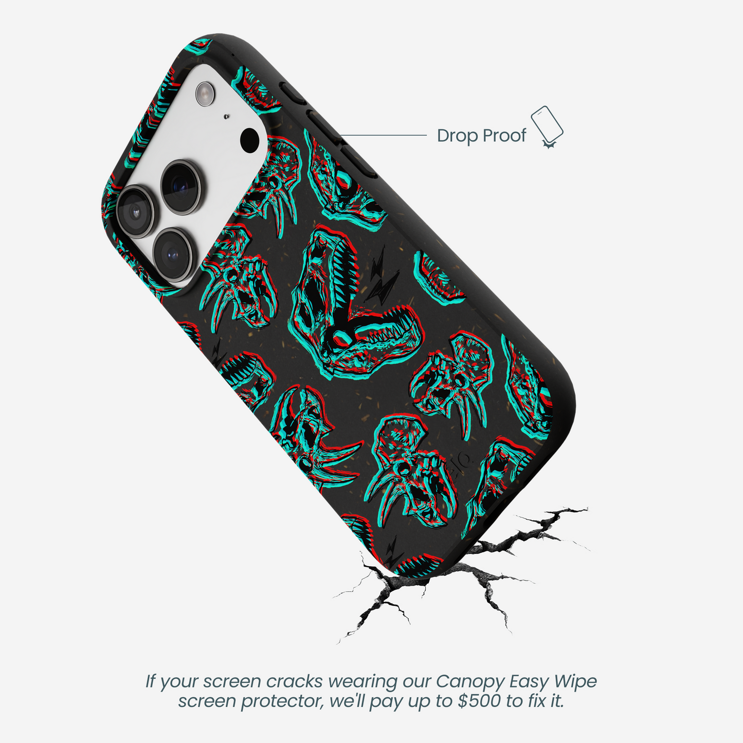 Black Fossilized iPhone 17 Pro Case