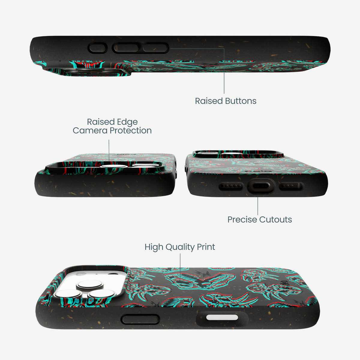 Black Fossilized iPhone 17 Pro Case