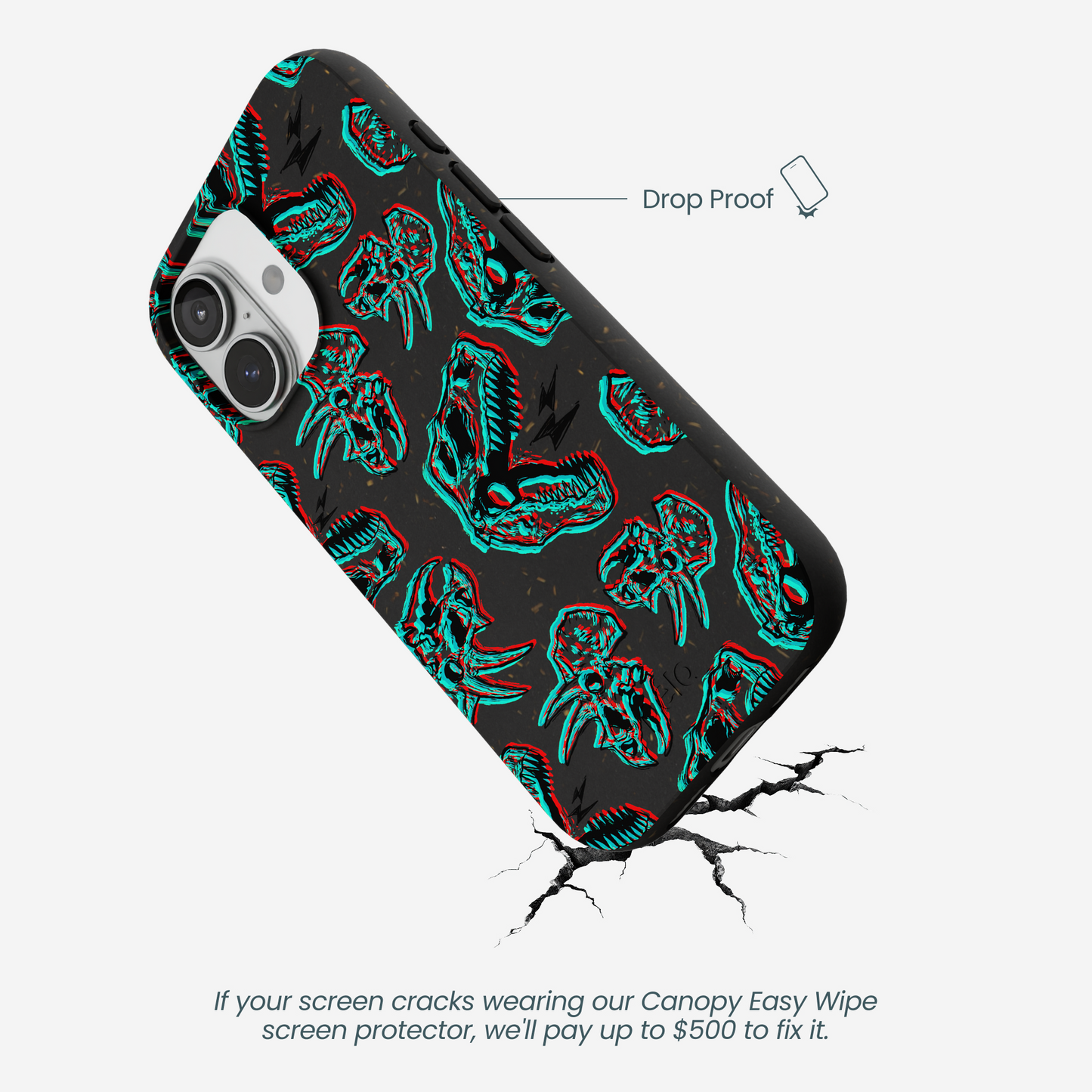 Black Fossilized iPhone 17 Case