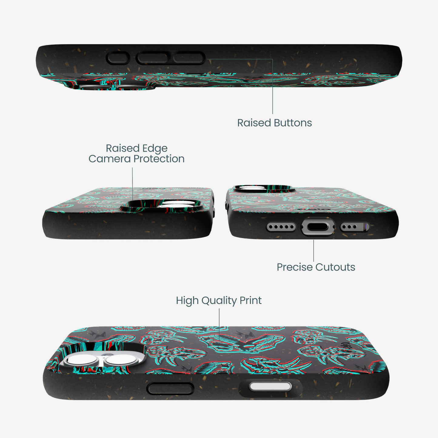 Black Fossilized iPhone 17 Case