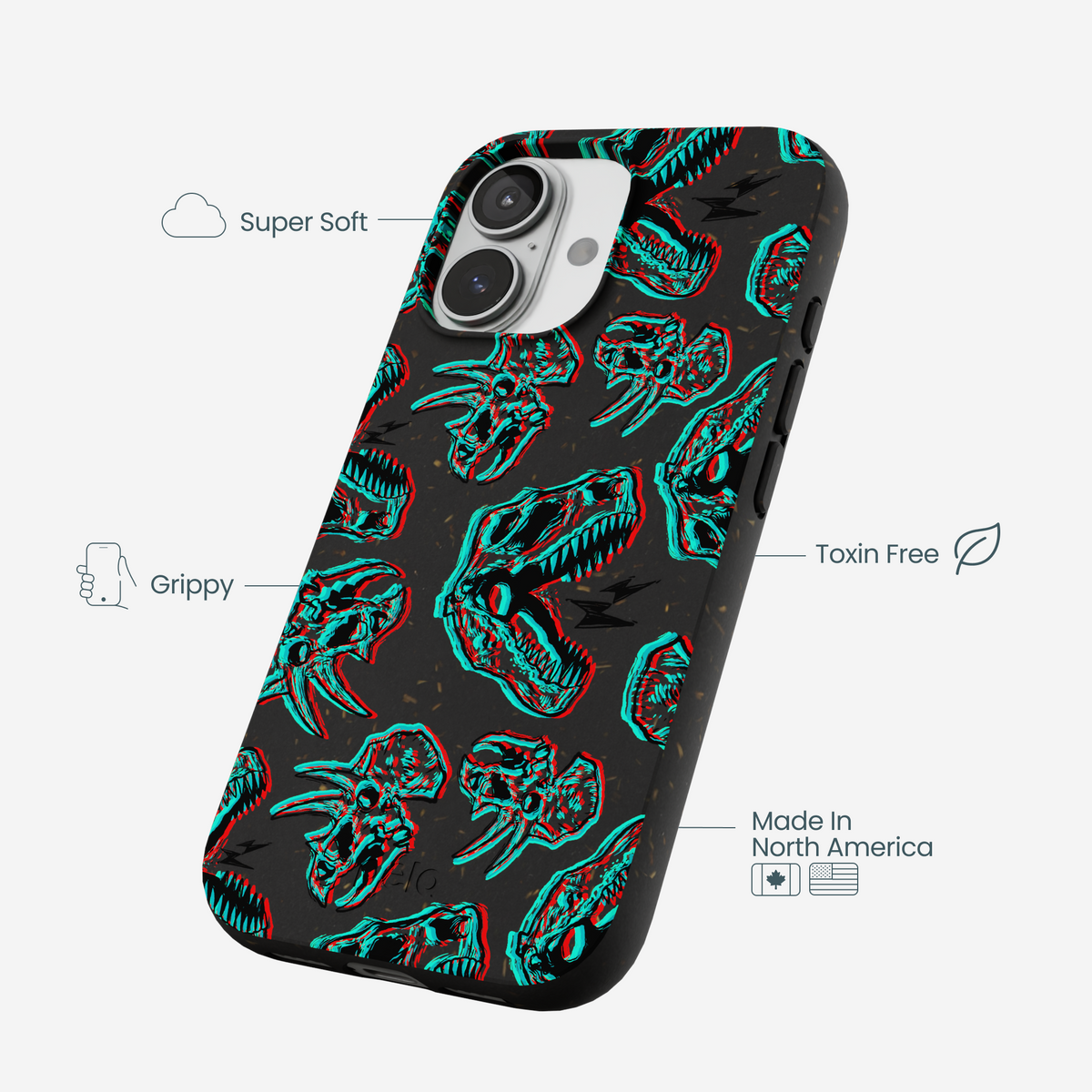 Black Fossilized iPhone 17 Case