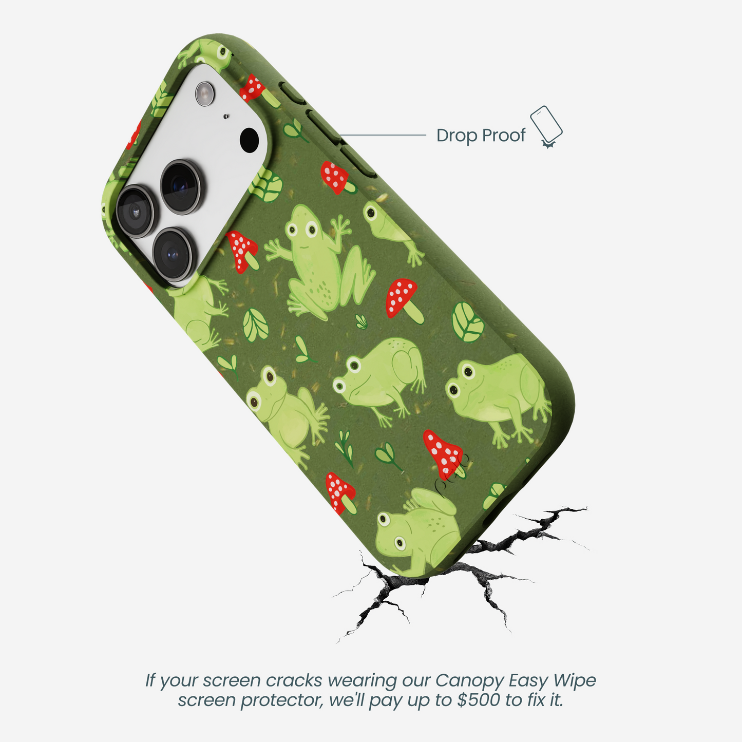Forest Floor Frog Folk iPhone 17 Pro Case