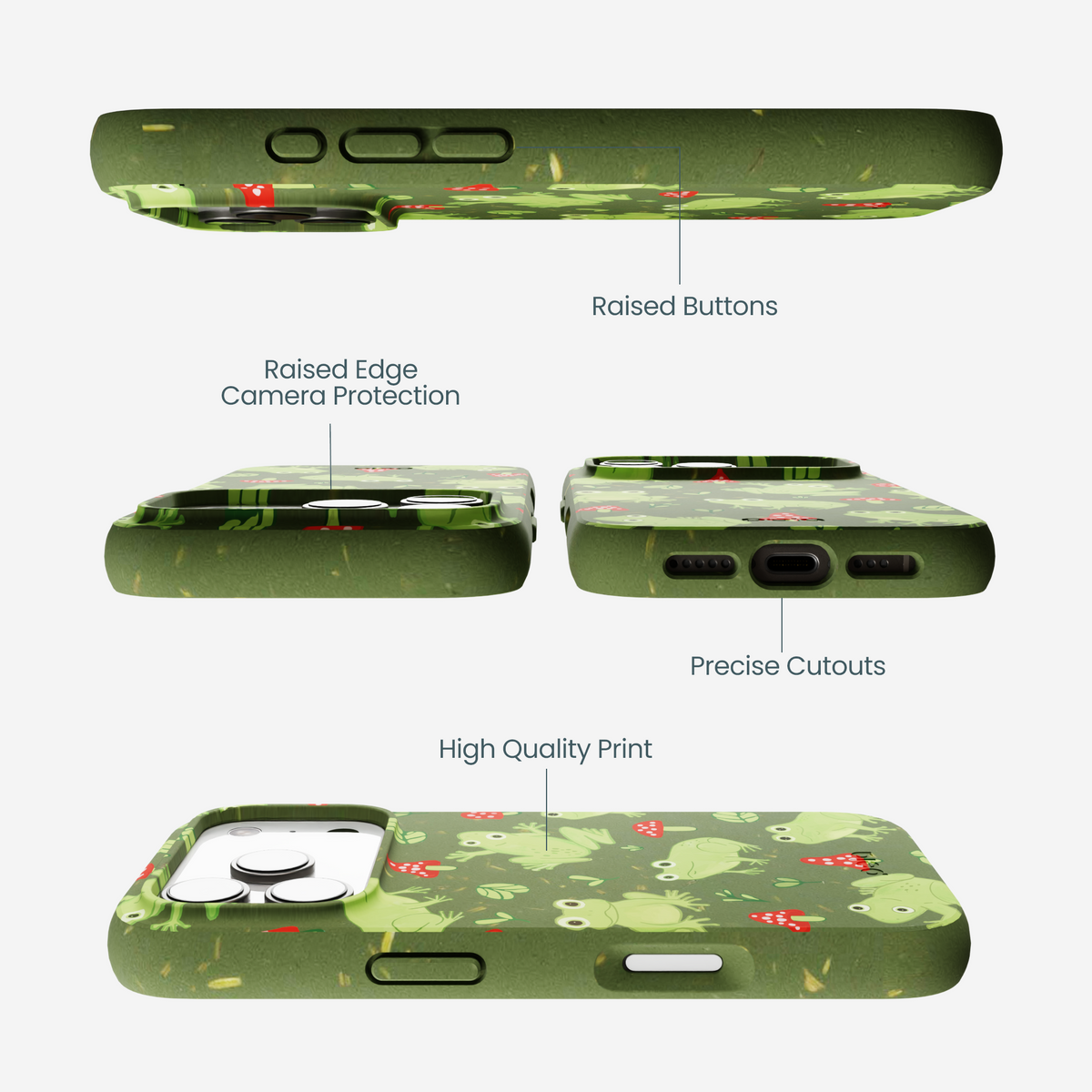 Forest Floor Frog Folk iPhone 17 Pro Case