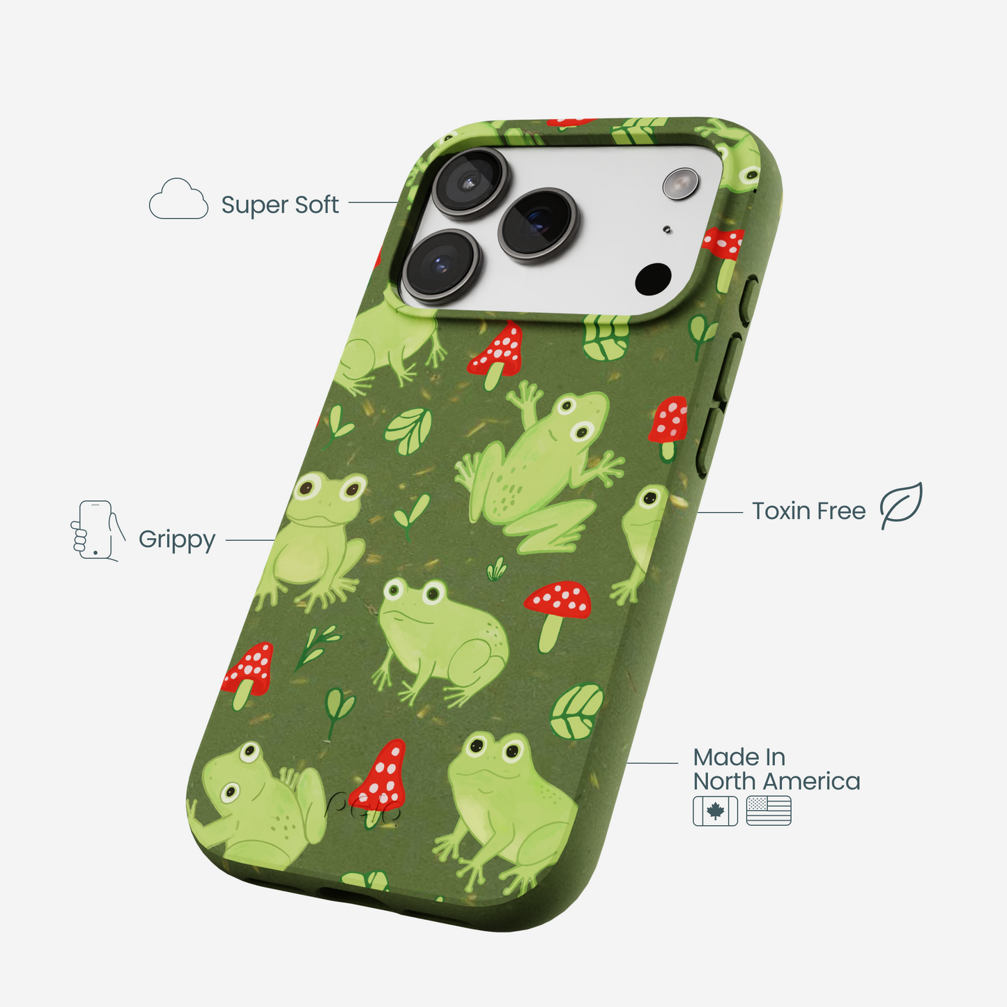 Forest Floor Frog Folk iPhone 17 Pro Case