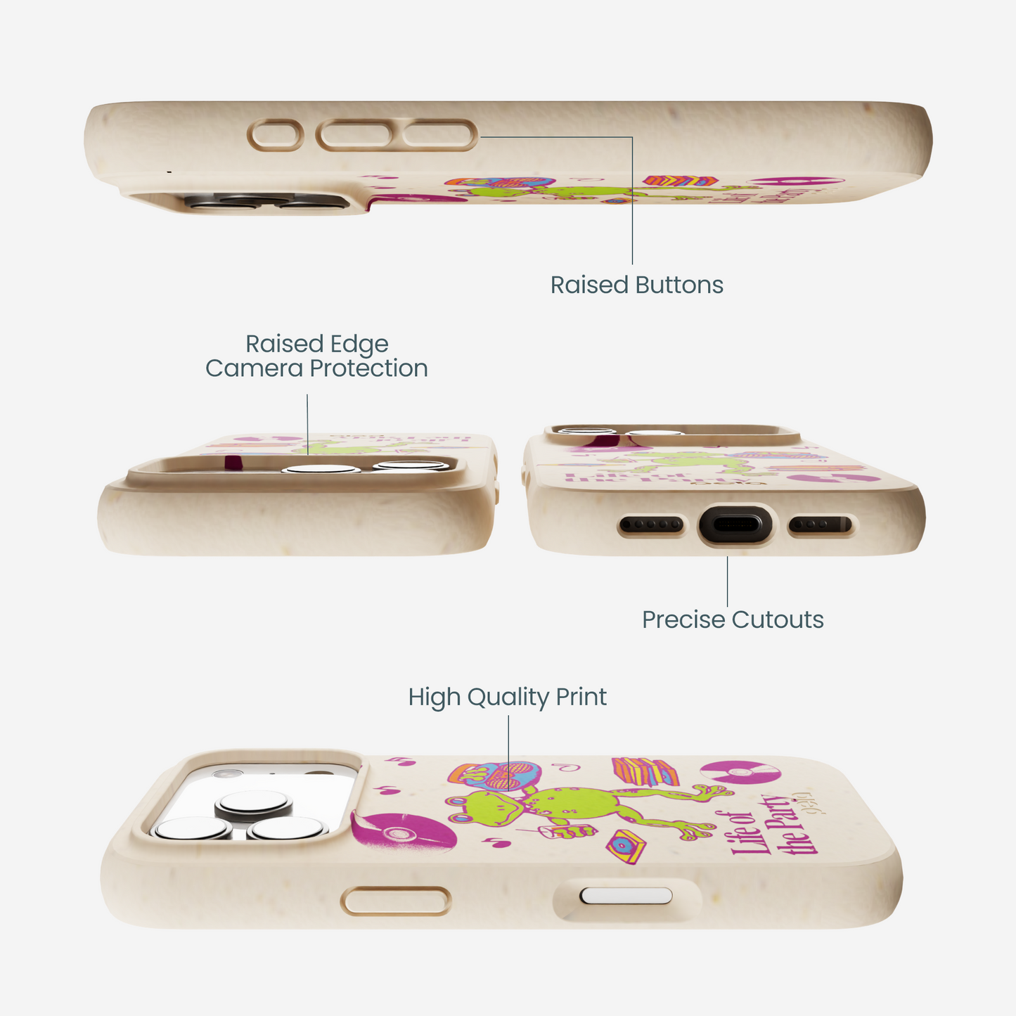 Seashell Frog Party iPhone 17 Pro Case