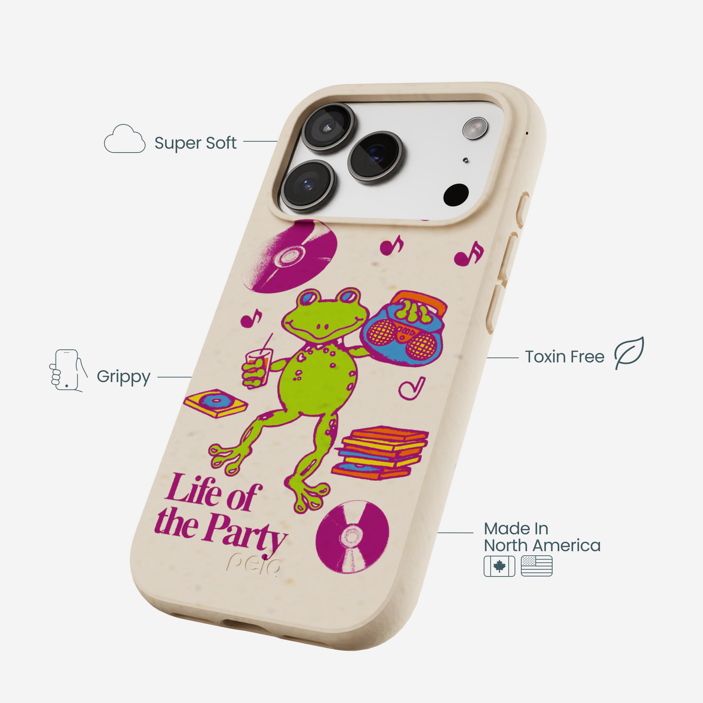 Seashell Frog Party iPhone 17 Pro Case