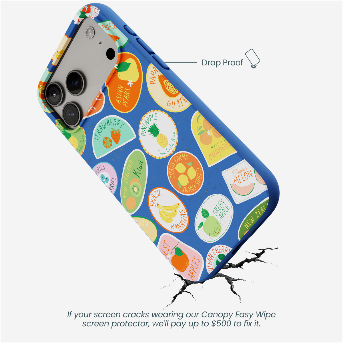 Electric Blue Frutti Club iPhone 17 Pro Max Case