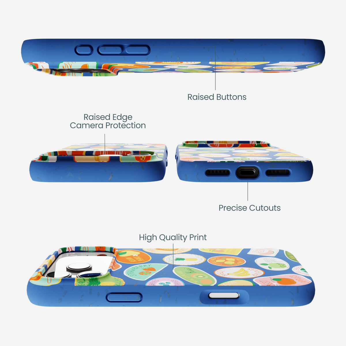 Electric Blue Frutti Club iPhone 17 Pro Max Case