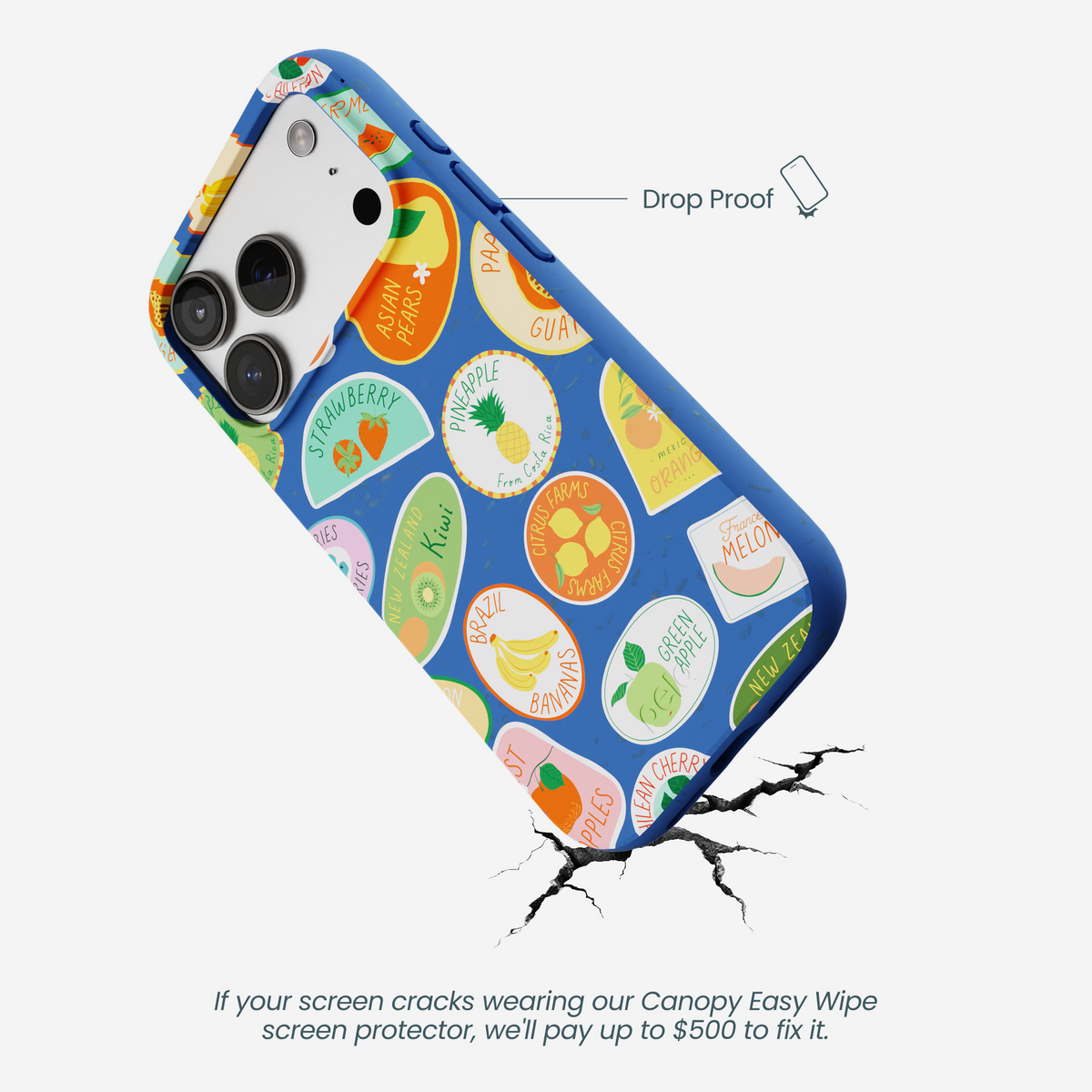 Electric Blue Frutti Club iPhone 17 Pro Case