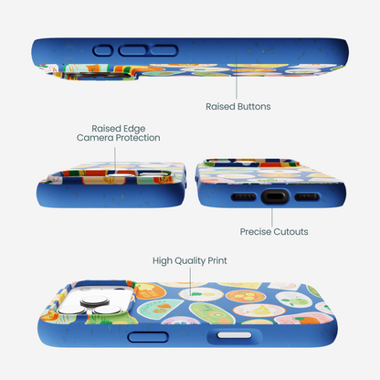 Electric Blue Frutti Club iPhone 17 Pro Case