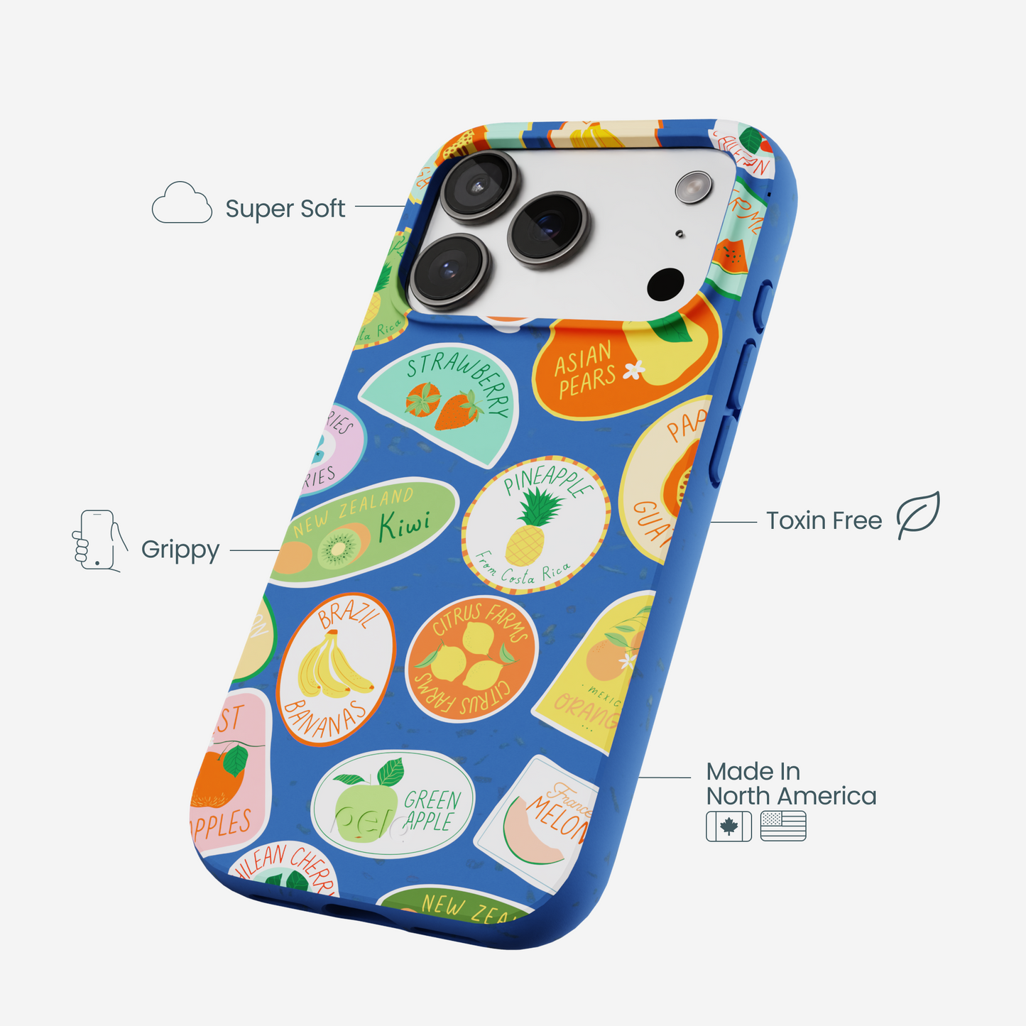Electric Blue Frutti Club iPhone 17 Pro Case
