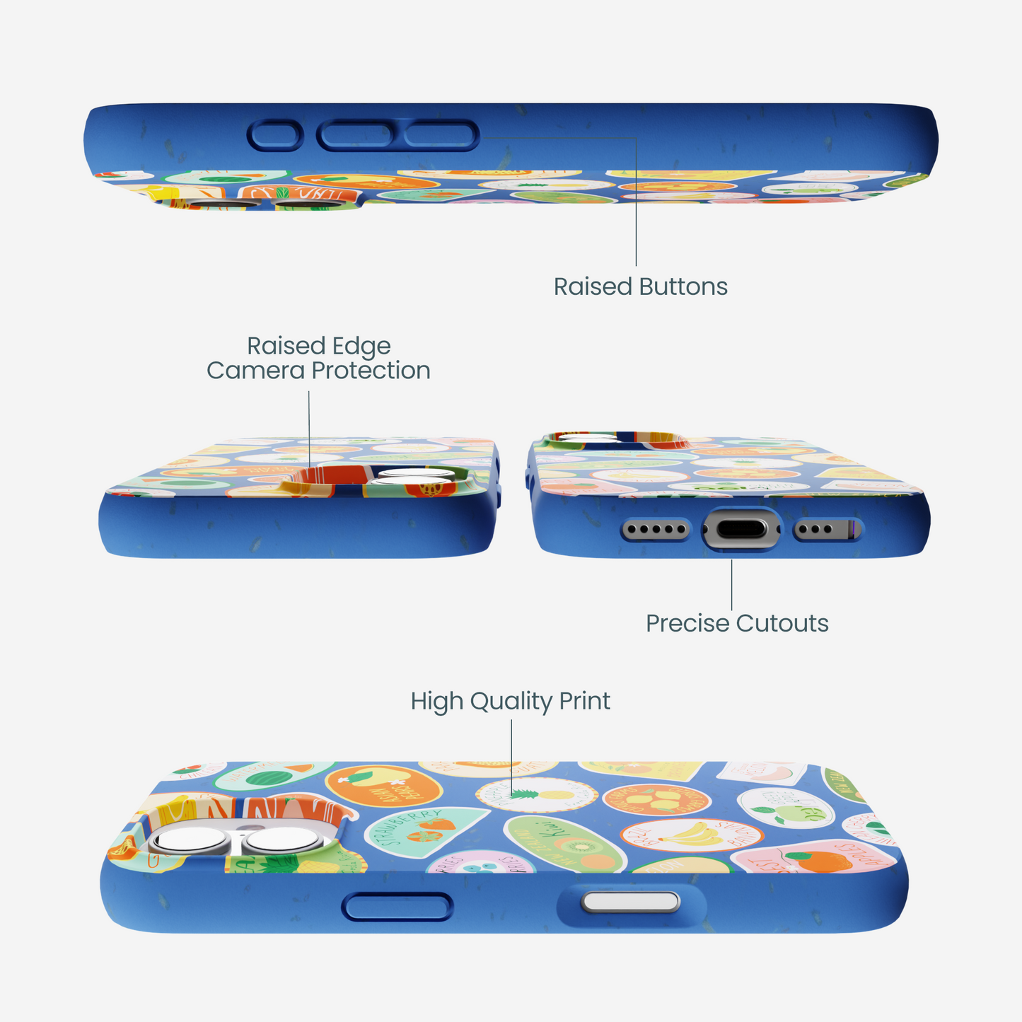 Electric Blue Frutti Club iPhone 17 Case