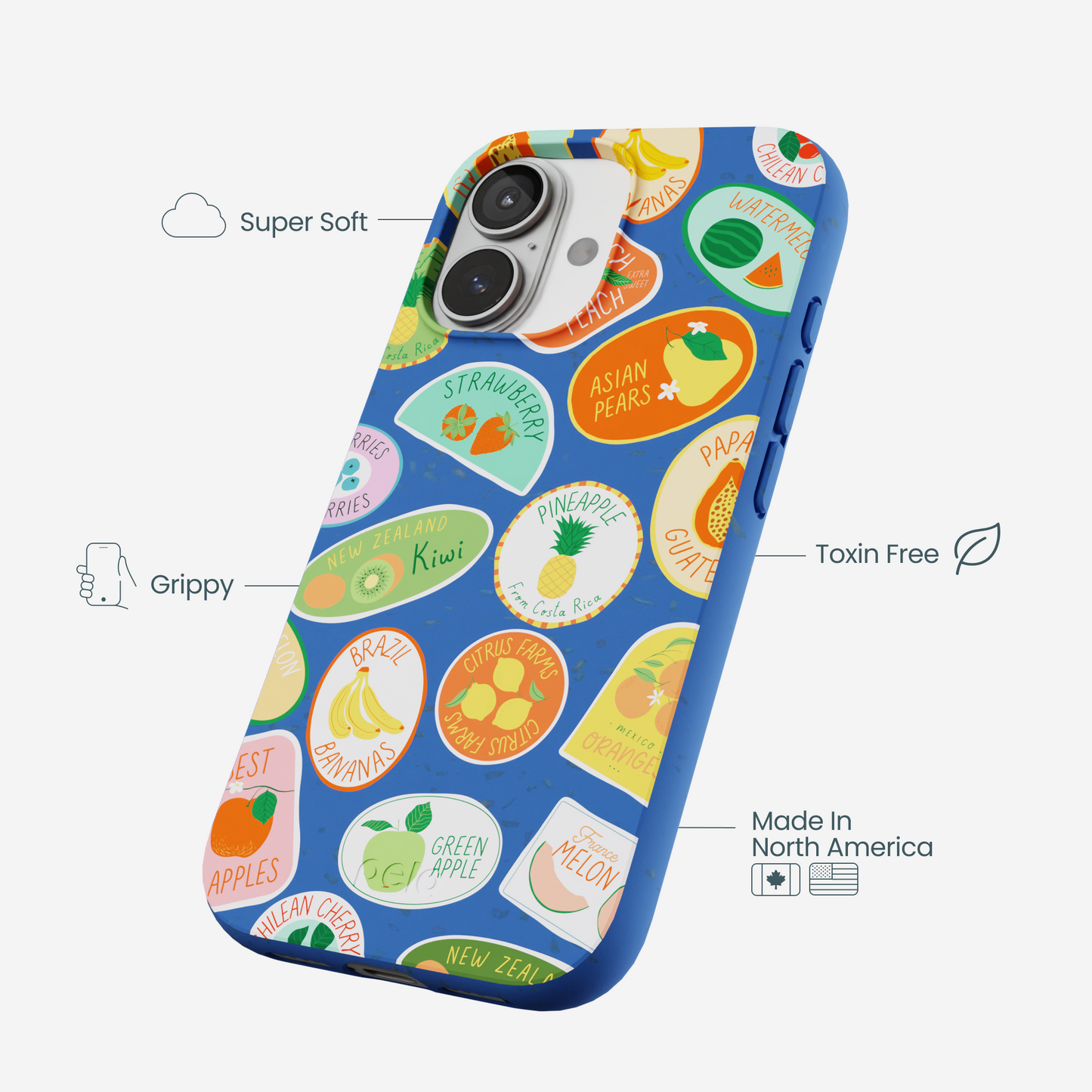 Electric Blue Frutti Club iPhone 17 Case