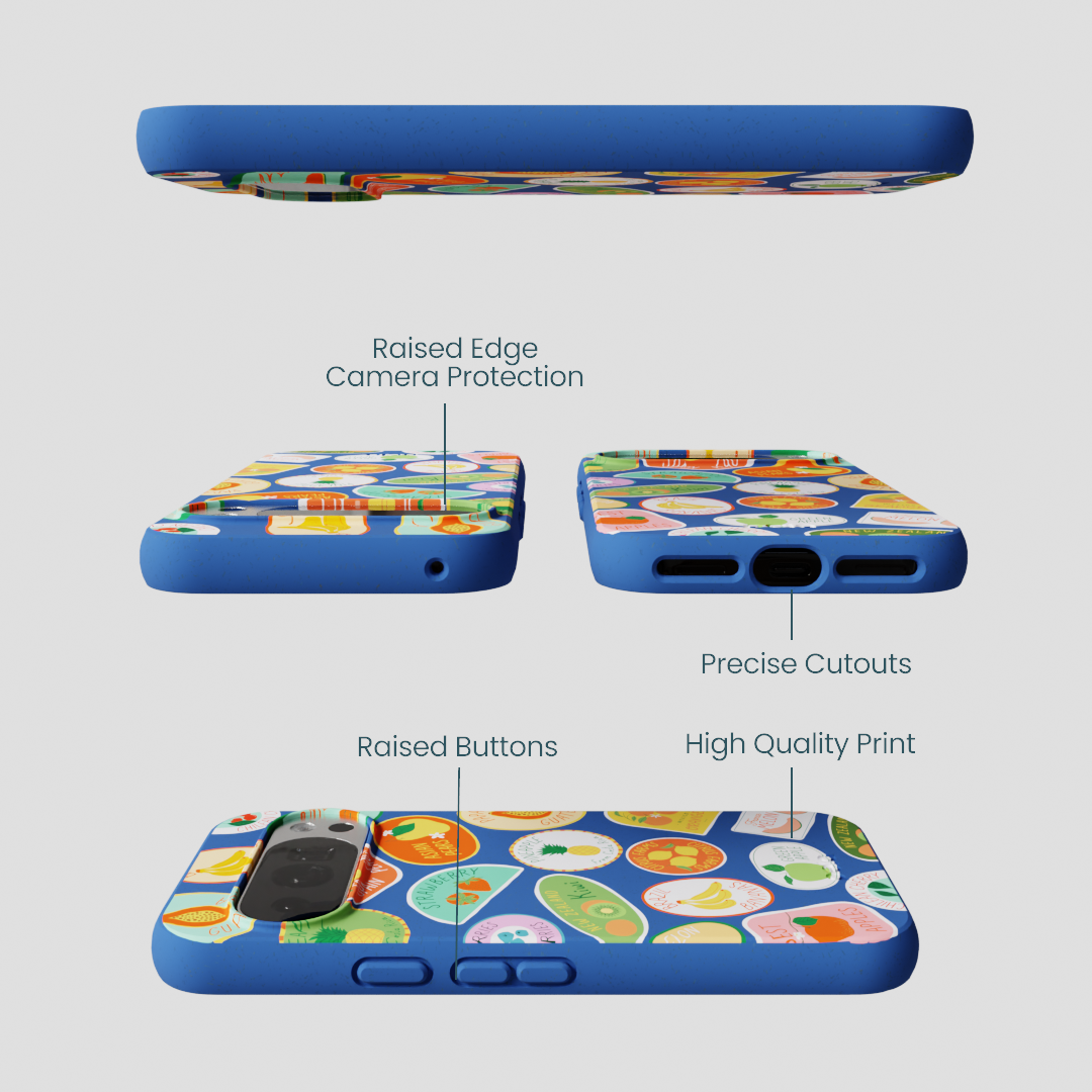 Electric Blue Frutti Club Google Pixel 10/10 Pro Case