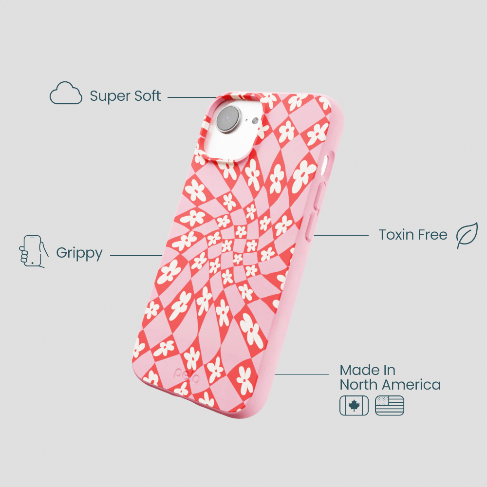 Bubblegum Pink Funky Fleurs iPhone 16e/17e Case