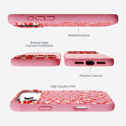 Bubblegum Pink Funky Fleurs iPhone 17 Pro Max Case