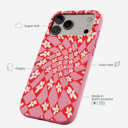 Bubblegum Pink Funky Fleurs iPhone 17 Pro Max Case
