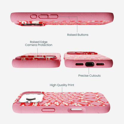 Bubblegum Pink Funky Fleurs iPhone 17 Pro Case