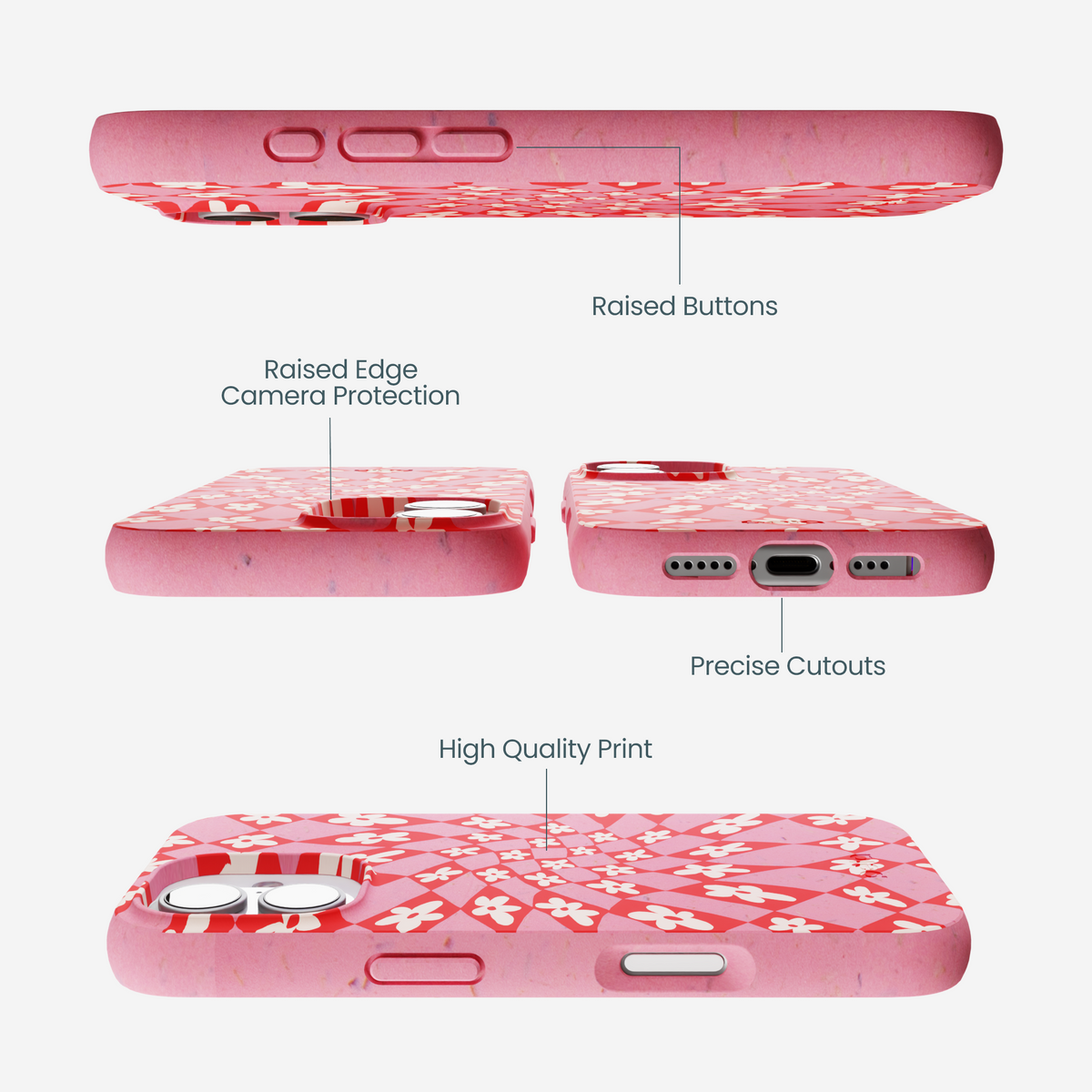 Bubblegum Pink Funky Fleurs iPhone 17 Case