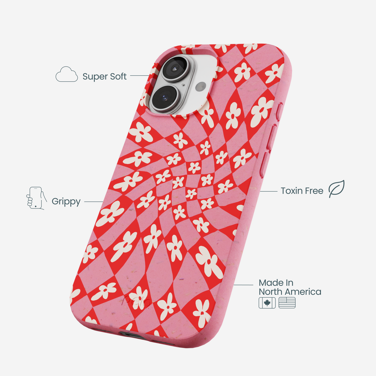 Bubblegum Pink Funky Fleurs iPhone 17 Case
