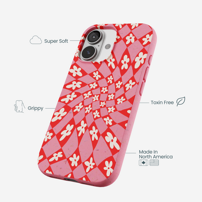 Bubblegum Pink Funky Fleurs iPhone 17 Case