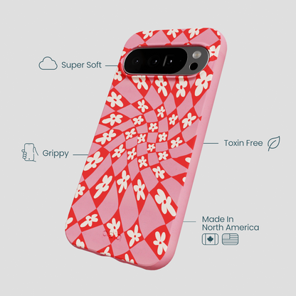 Bubblegum Pink Funky Fleurs Google Pixel 10 Pro XL Case