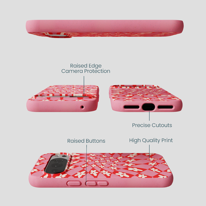 Bubblegum Pink Funky Fleurs Google Pixel 10/10 Pro Case