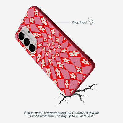 Bubblegum Pink Funky Fleurs Samsung Galaxy S26 Case