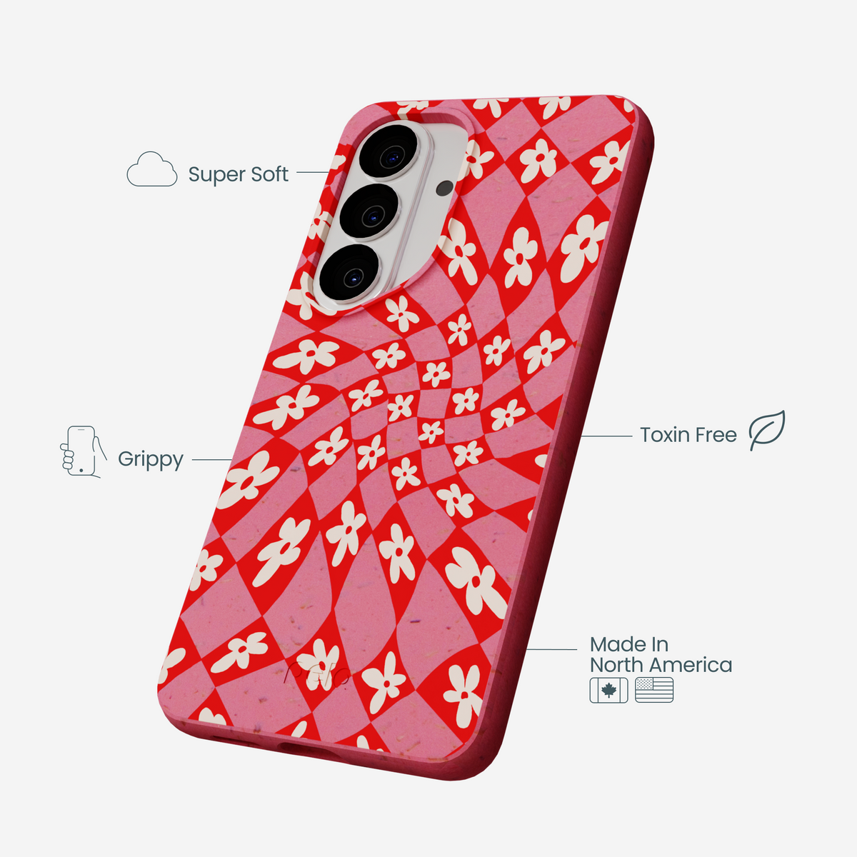 Bubblegum Pink Funky Fleurs Samsung Galaxy S26 Case