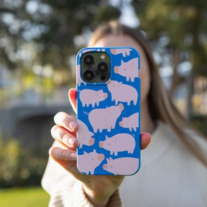 Electric Blue Piggies Samsung Galaxy S26 Ultra Case