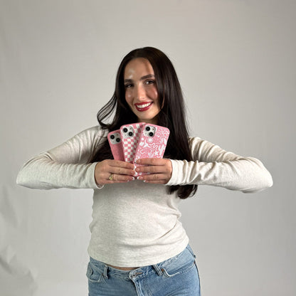 Bubblegum Pink Flora iPhone 17 Pro Max Case