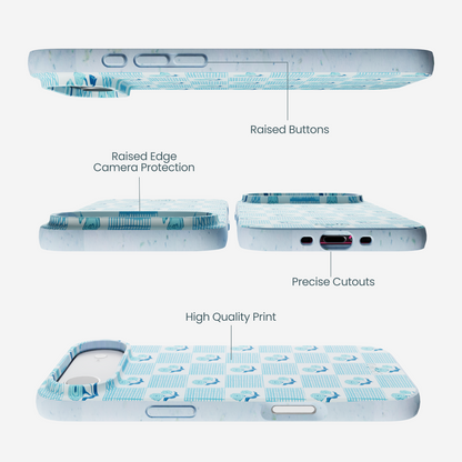 Powder Blue Garden Grid iPhone Air Case
