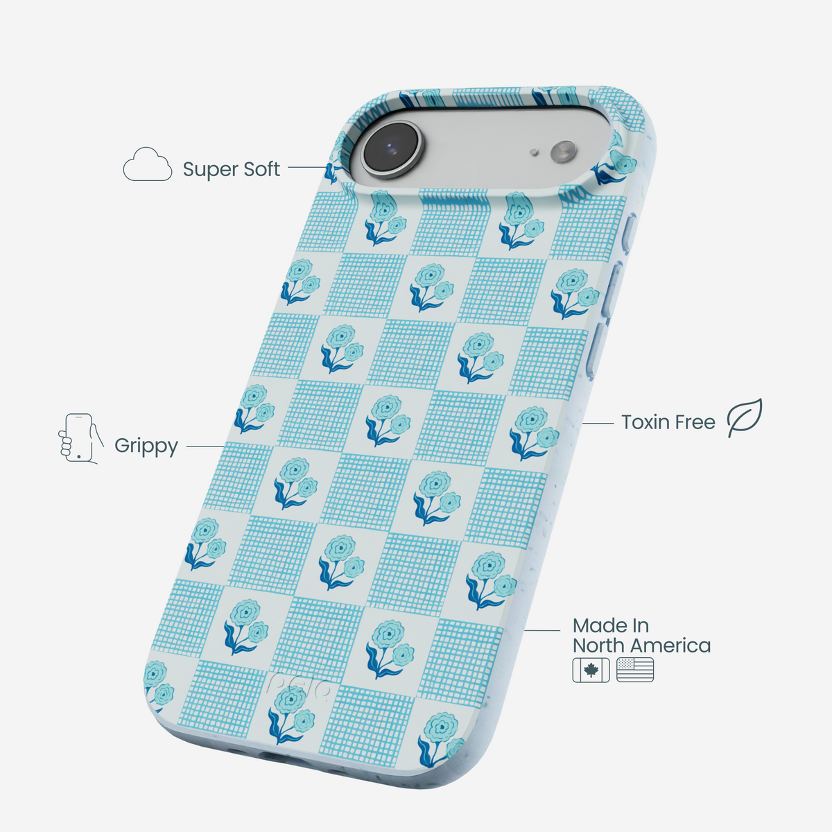 Powder Blue Garden Grid iPhone Air Case